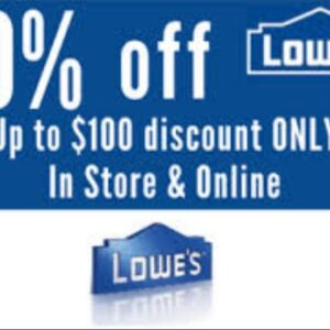 ONE (1X) 20% Off Lowes Printable Online/In-Store Coupon (LOWE’S ADVANTAGE CREDIT CARD REQUIRED)